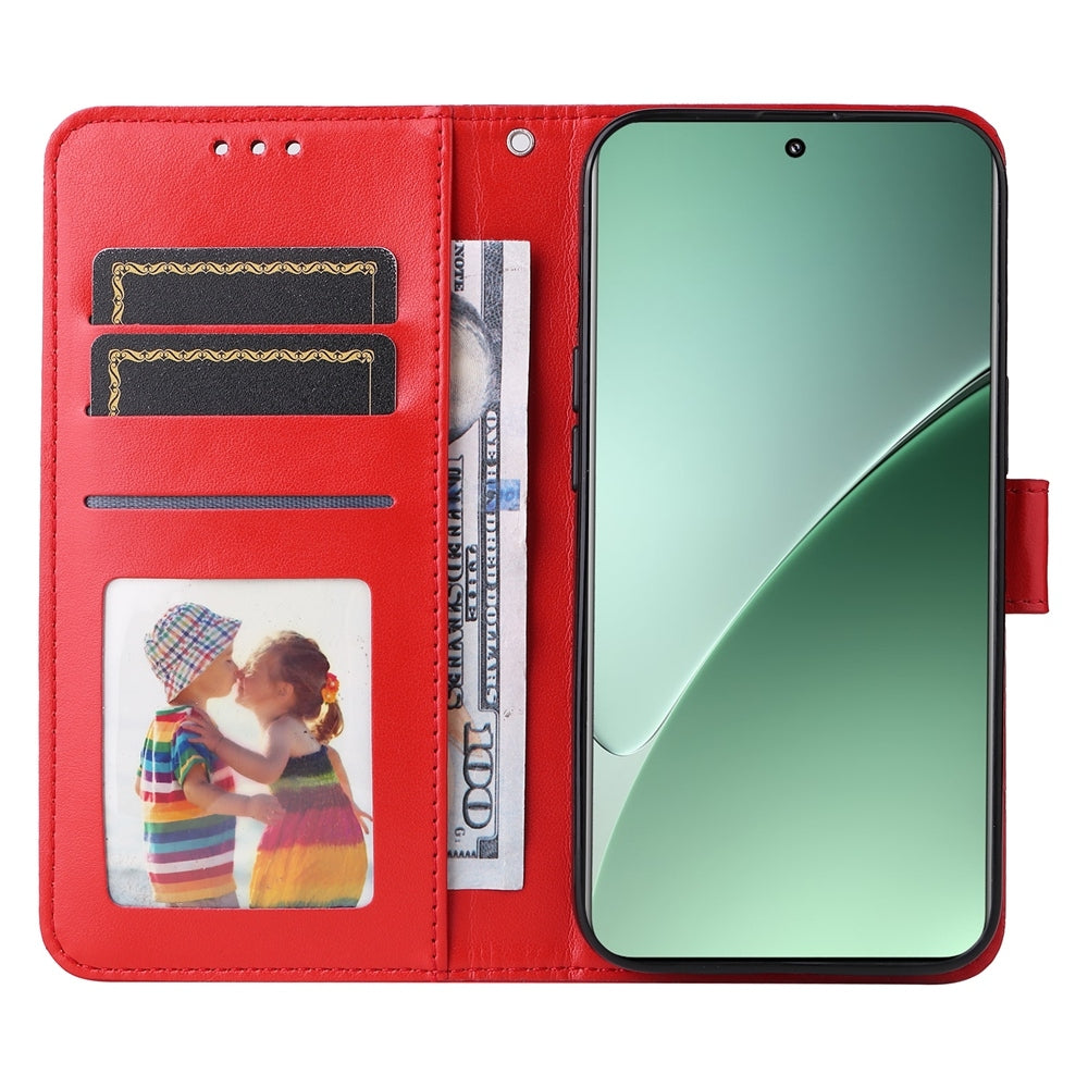 For Xiaomi 15 Pro Embossed Sunflower Leather Phone Case(Red)