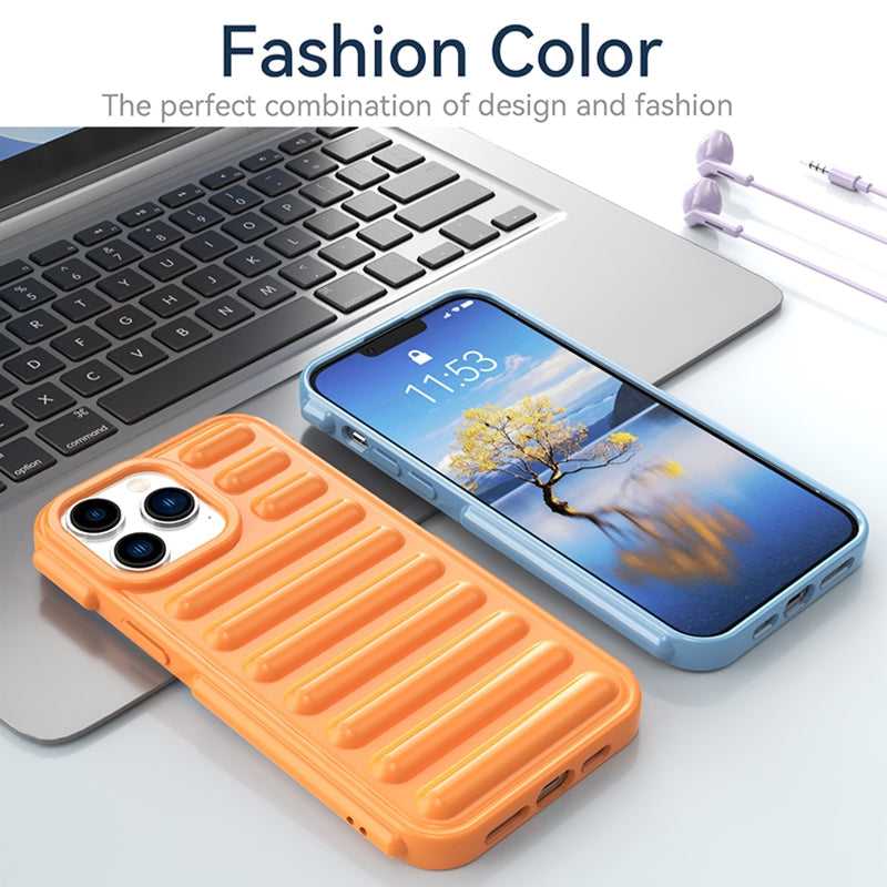 For iPhone 16e Capsule Series Candy Color TPU Phone Case(Orange)