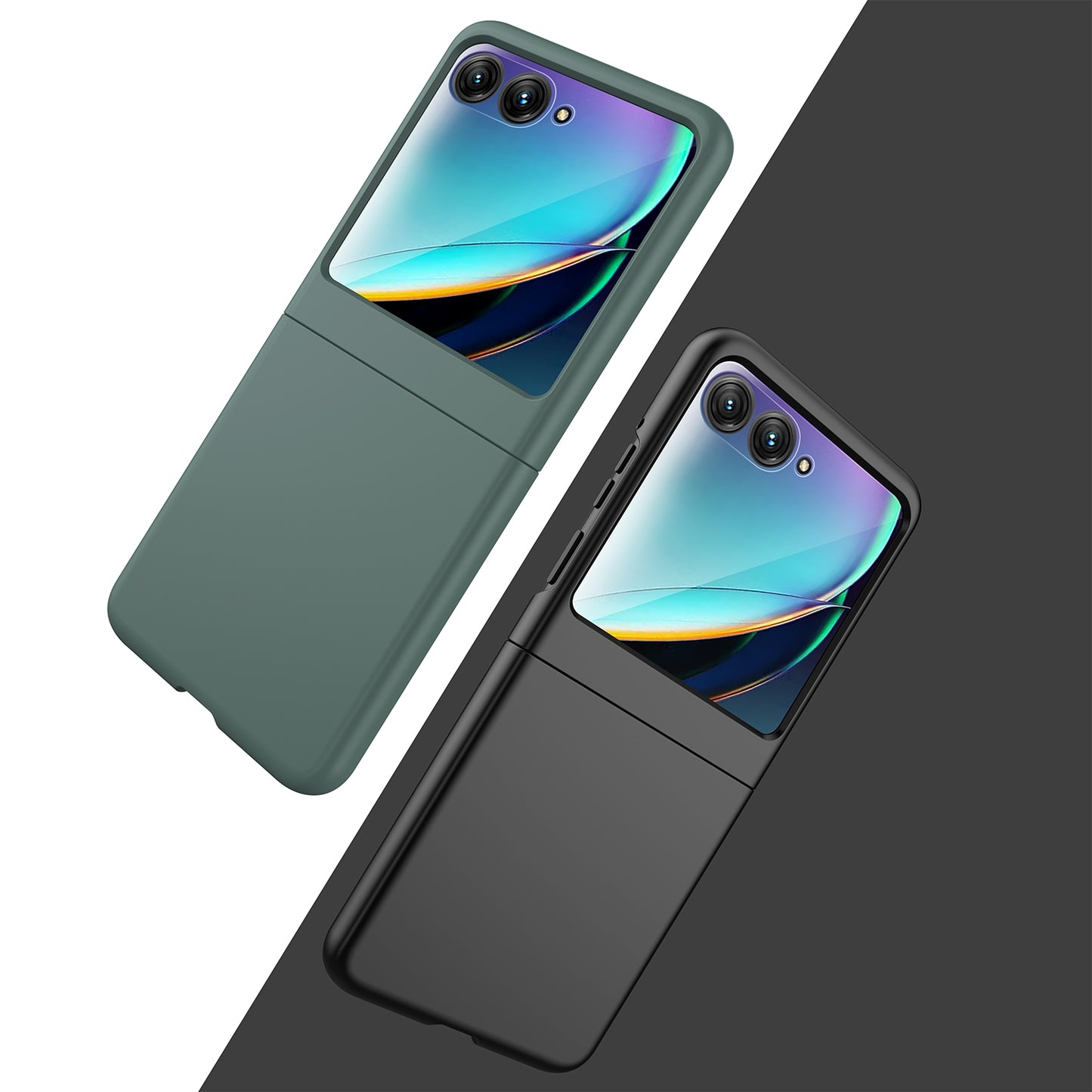 For Motorola Razr 50 Ultra Skin Feel Oil Spray Integrated PC Phone Case(Green)