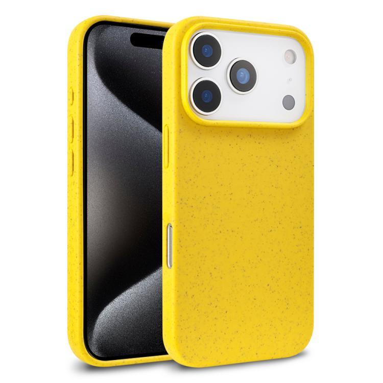 Compatible with iPhone 18 Pro Max Wheat Straw TPU Phone Case - Yellow