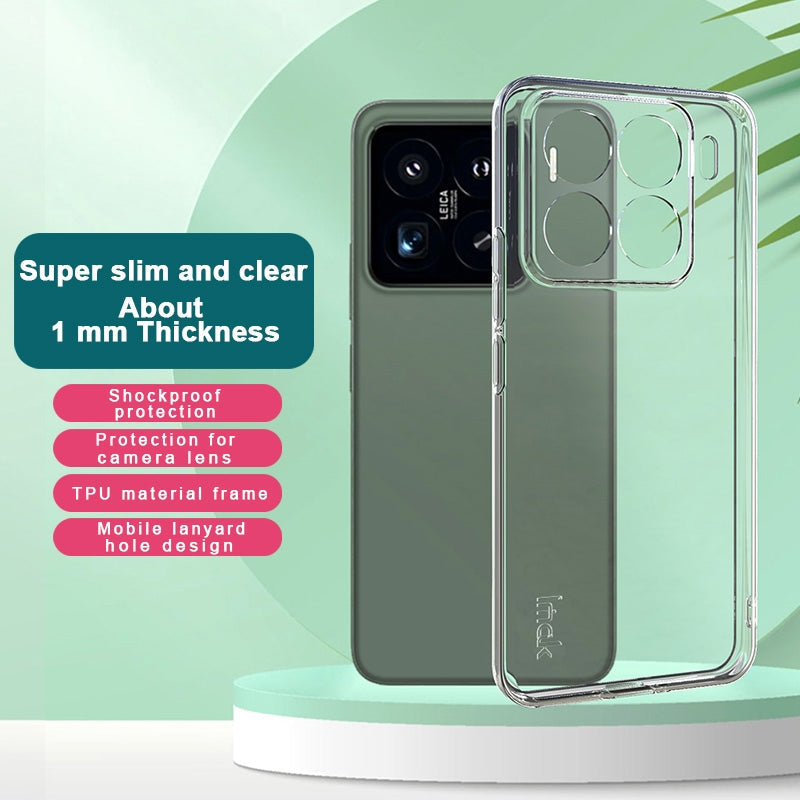 For Xiaomi 15 Pro imak UX-5 Series Super Slim Transparent Shockproof TPU Protective Case(Transparent)