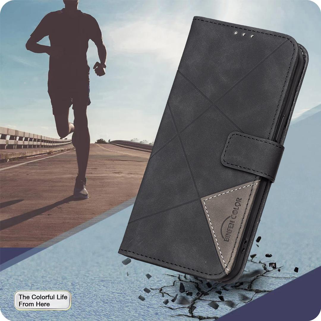 For Samsung Galaxy S25 Edge 5G Magnetic Buckle Rhombus Texture Leather Phone Case(Black)