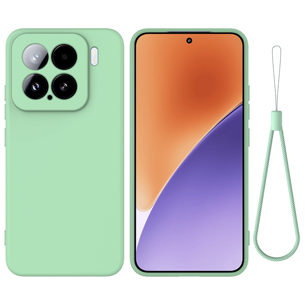 For Xiaomi 15 Solid Color Liquid Silicone Dropproof Full Coverage Phone Case(Green)