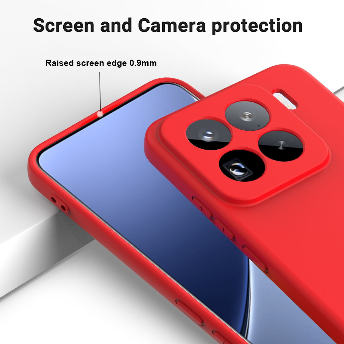 For Xiaomi 15 Pro Solid Color Liquid Silicone Dropproof Full Coverage Phone Case(Red)