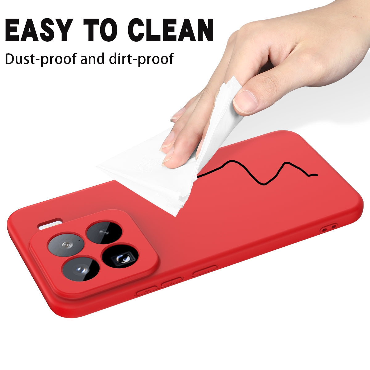 For Xiaomi 15 Pro Solid Color Liquid Silicone Dropproof Full Coverage Phone Case(Red)