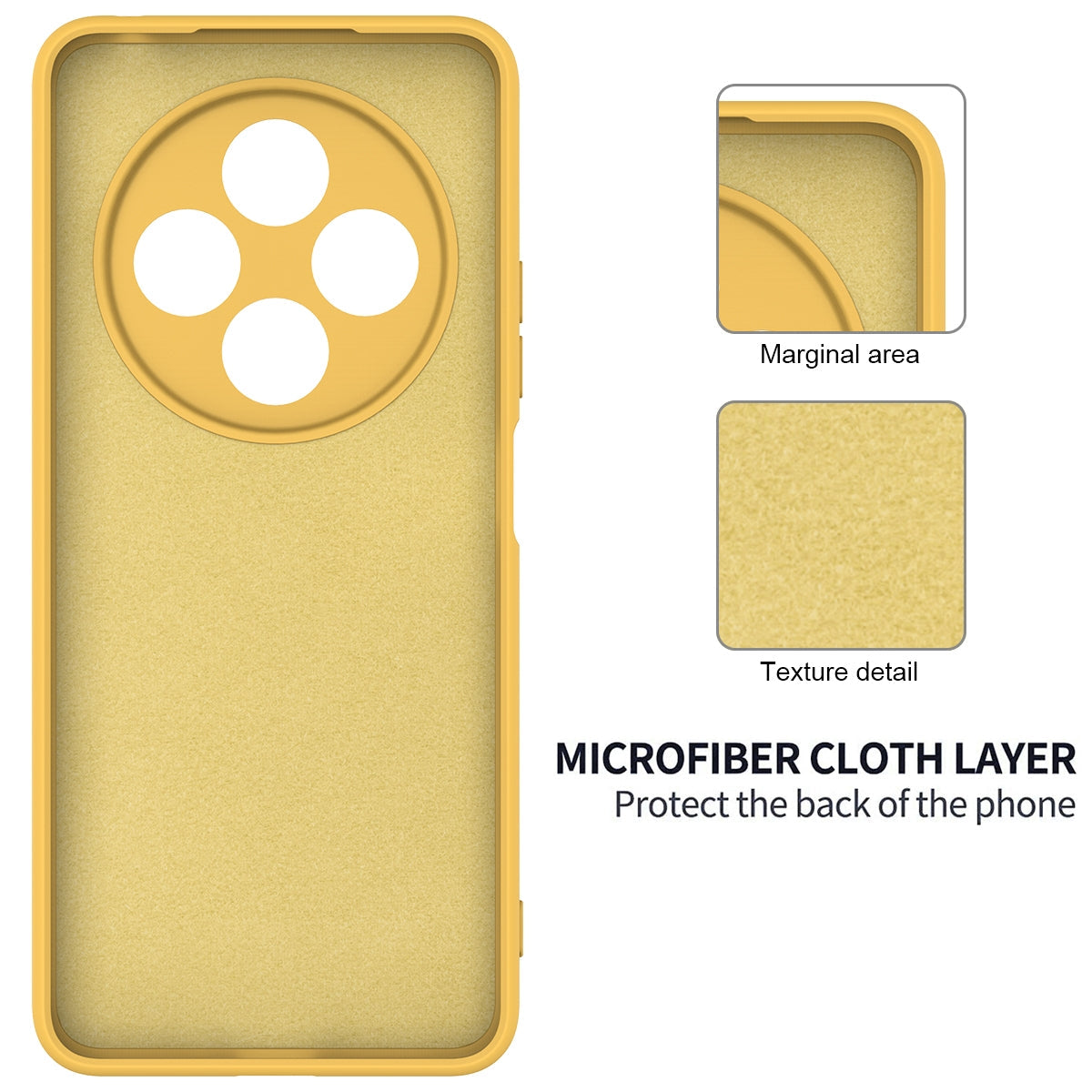 For Redmi 14C 4G Solid Color Liquid Silicone Dropproof Full Coverage Phone Case(Yellow)