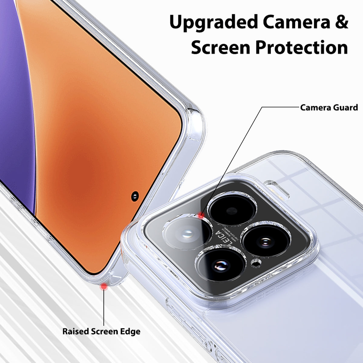 For Xiaomi 15 Scratchproof Acrylic TPU Phone Case(Transparent)