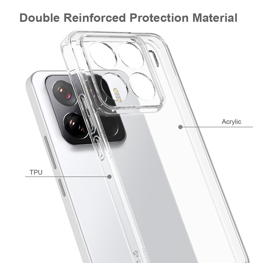 For Xiaomi 15 Pro Scratchproof Acrylic TPU Phone Case(Transparent)