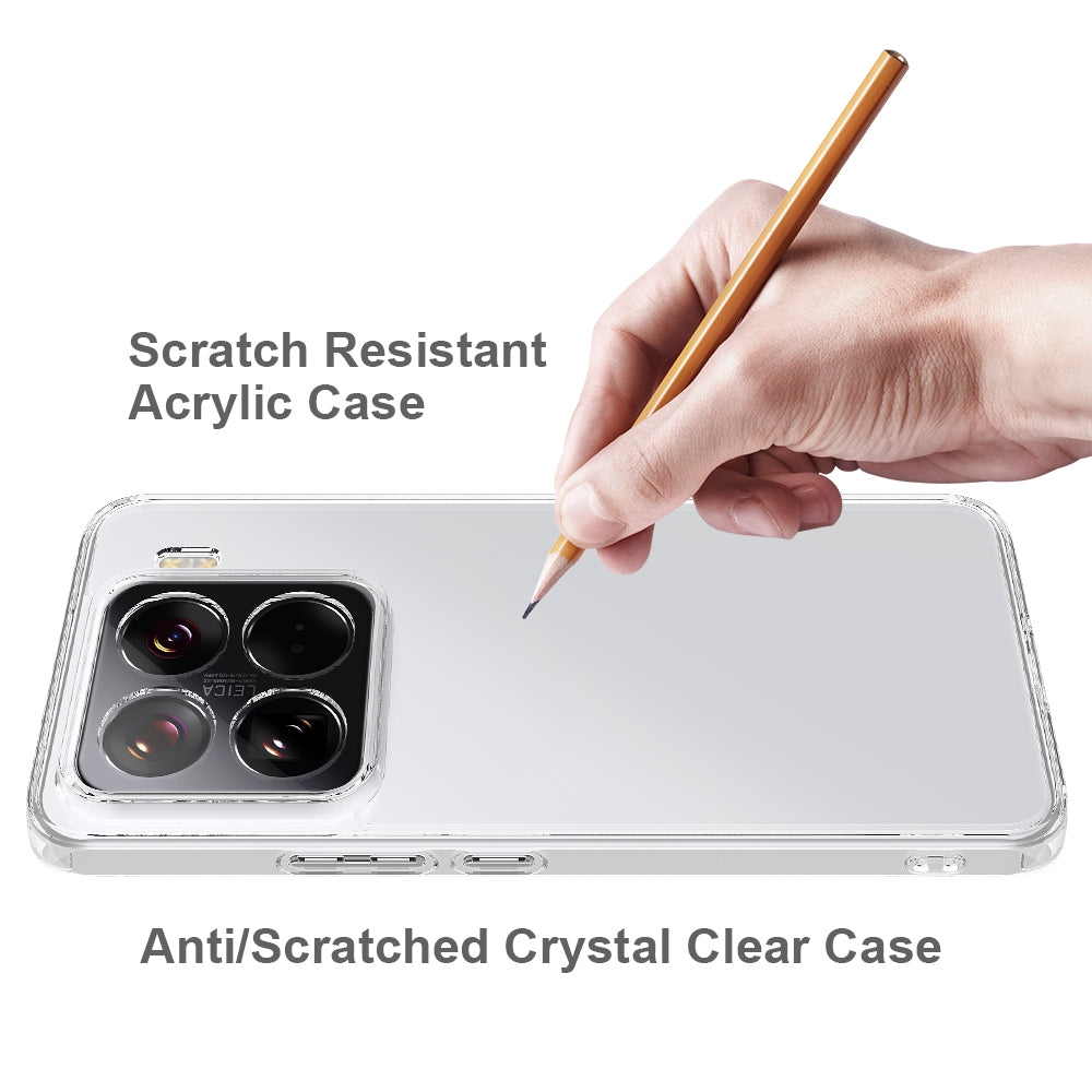 For Xiaomi 15 Pro Scratchproof Acrylic TPU Phone Case(Transparent)