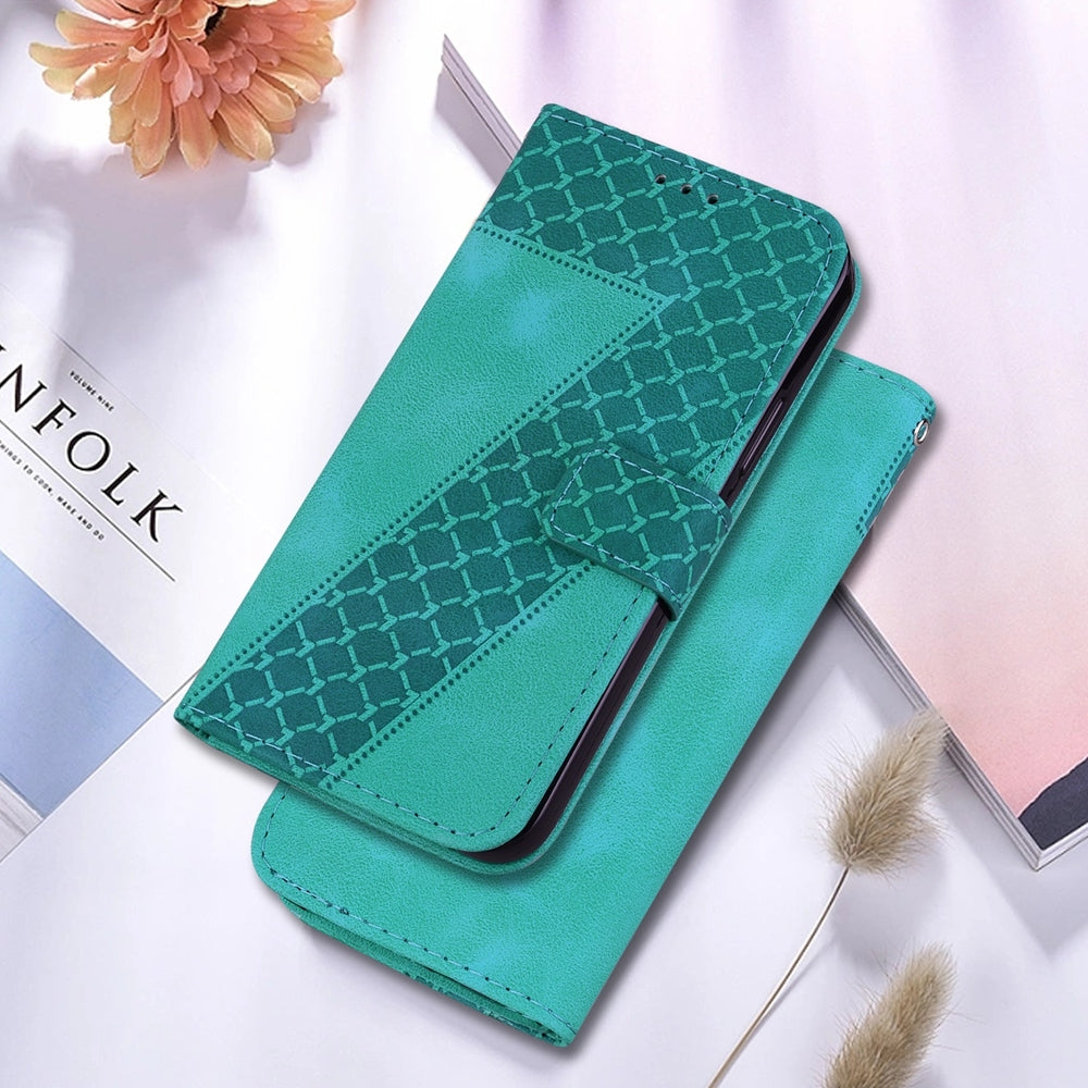 For Xiaomi 15 Pro Seven-shaped Embossed Leather Phone Case(Green)