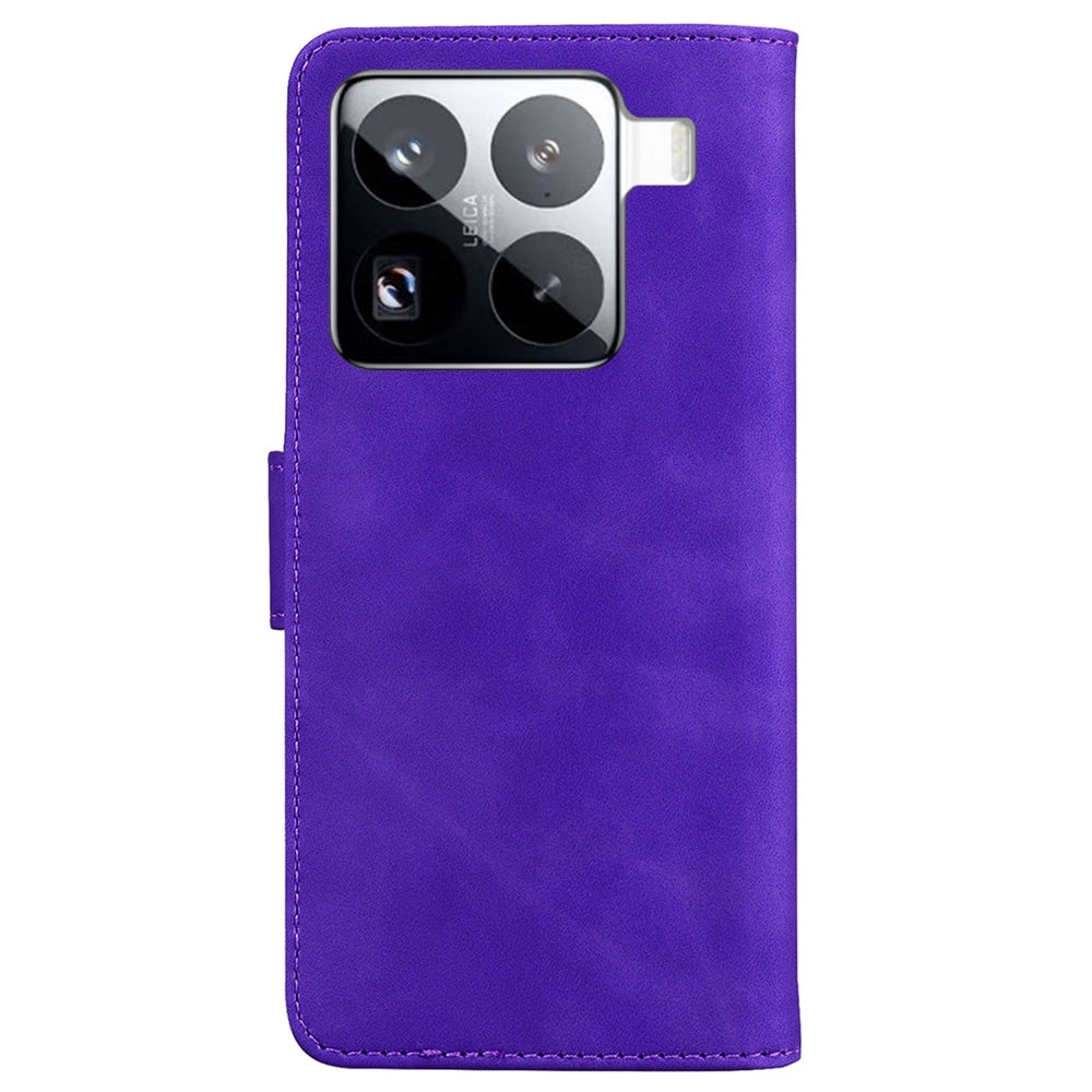 For Xiaomi 15 Pro Skin Feel Pure Color Flip Leather Phone Case(Purple)