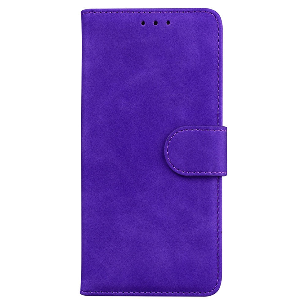 For Redmi 14C 4G Skin Feel Pure Color Flip Leather Phone Case(Purple)