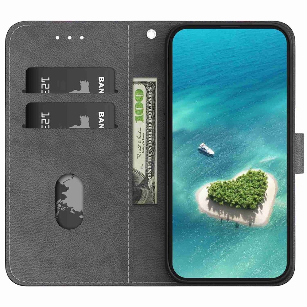 For Xiaomi 15 Crystal Texture Colored Drawing Leather Phone Case(Cat Tiger Reflection)