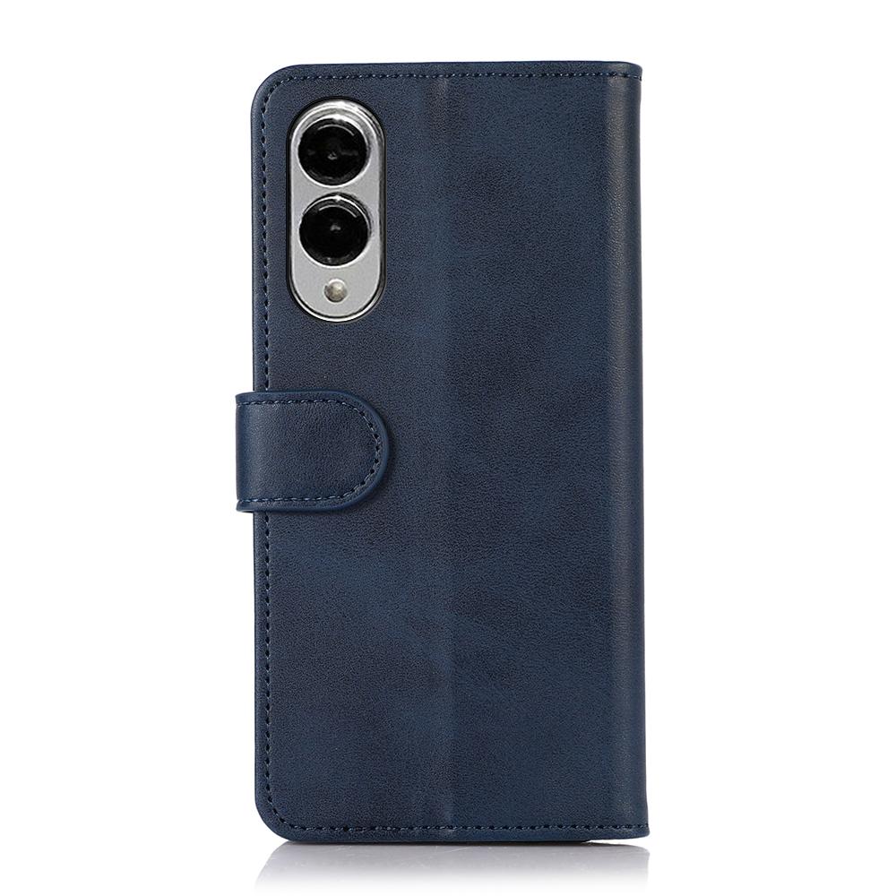 For Samsung Galaxy S25 Edge 5G Cow Texture Flip Leather Phone Case(Blue)