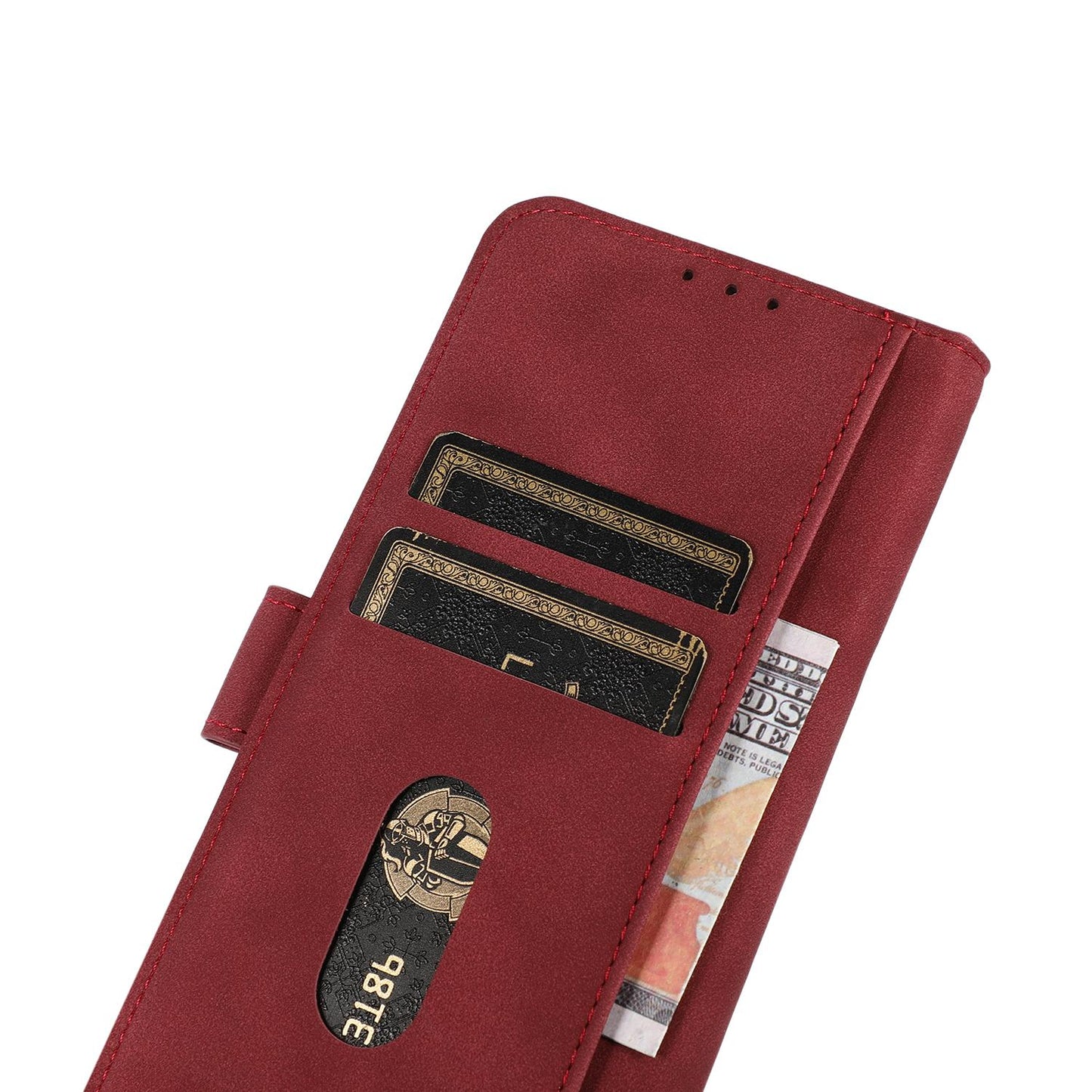 For Samsung Galaxy S25 Edge 5G KHAZNEH Matte Texture Leather Phone Case(Red)