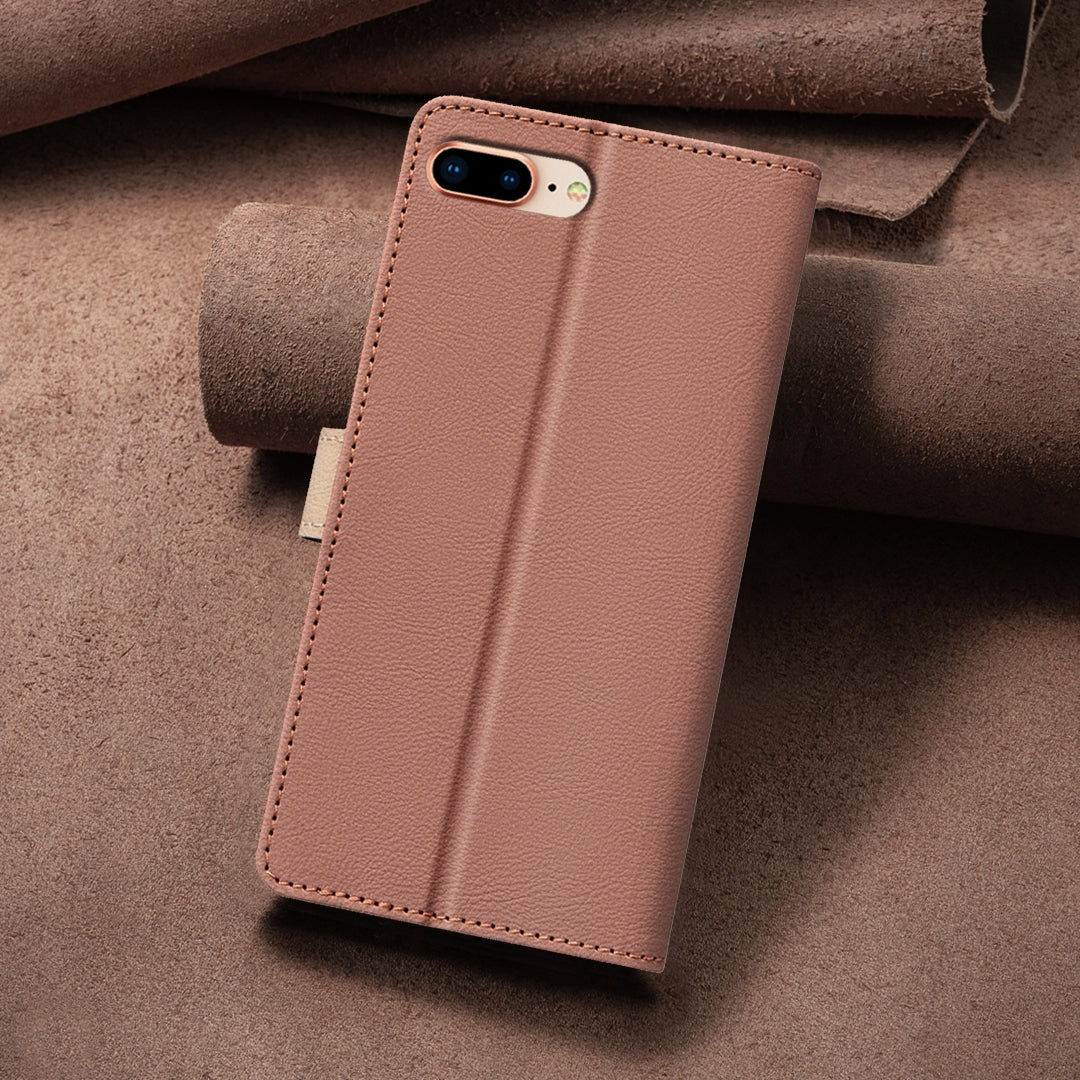 For iPhone 16e Color Matching RFID Anti-theft Leather Phone Case(Brown)
