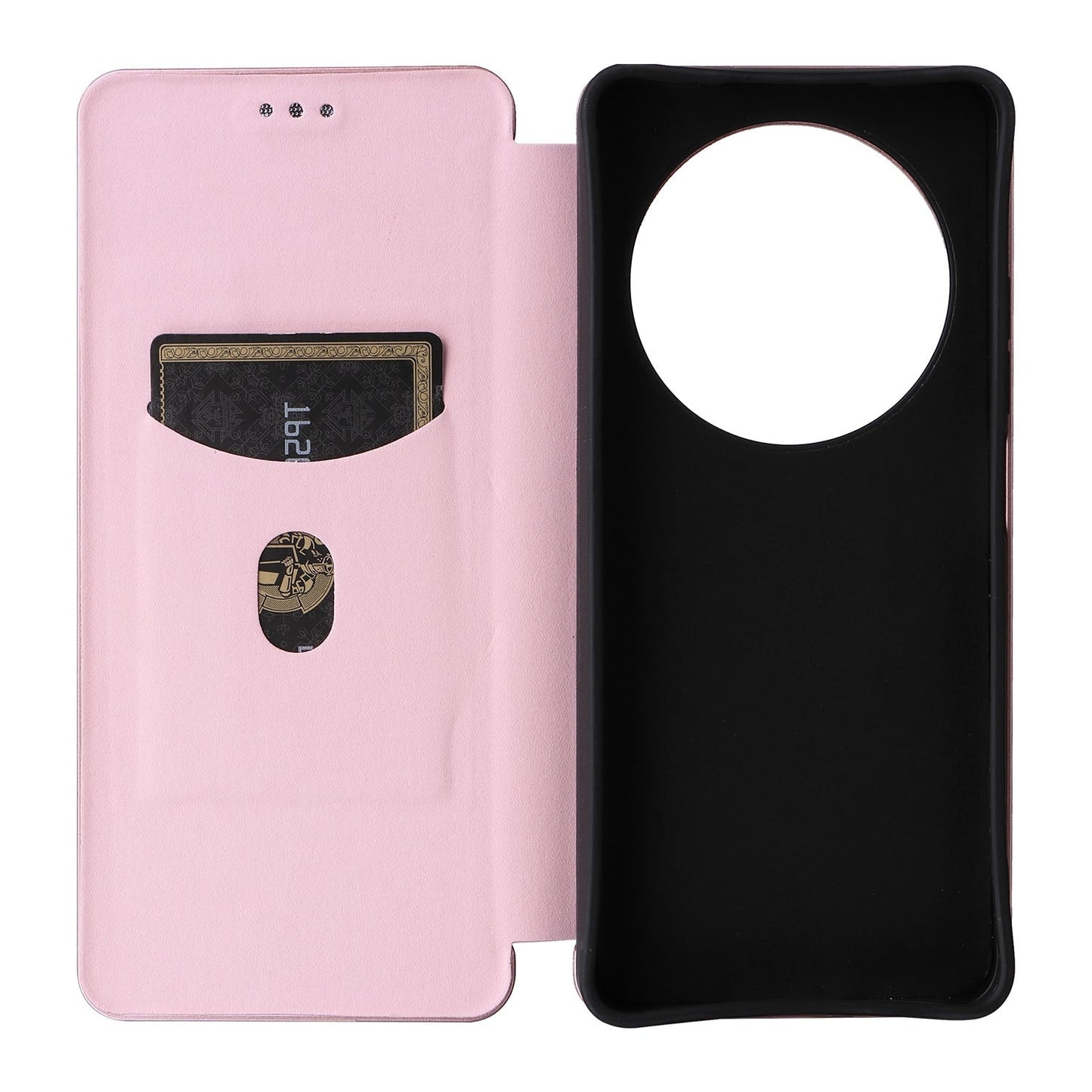 For Redmi 14C Carbon Fiber Texture Flip Leather Phone Case(Pink)