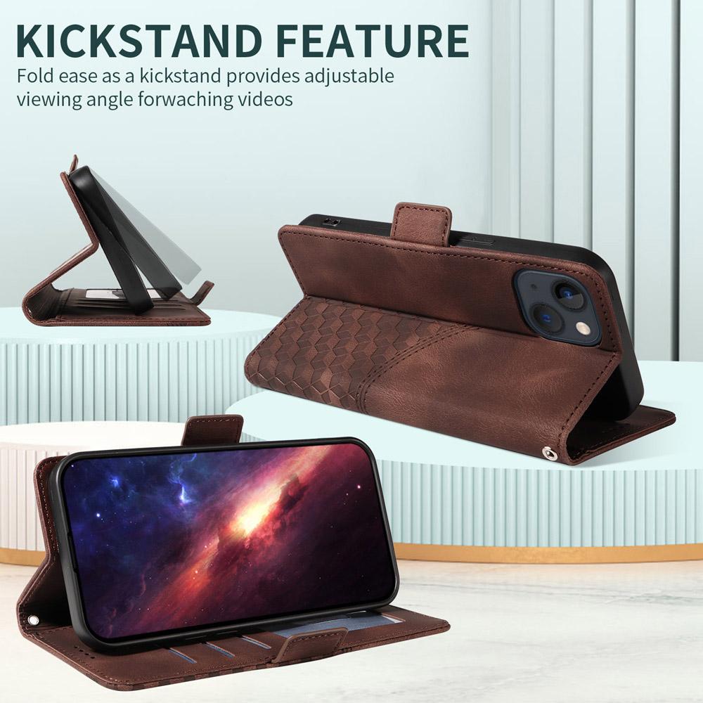 For vivo V50 Embossed Rhombus Starry Leather Phone Case(Brown)