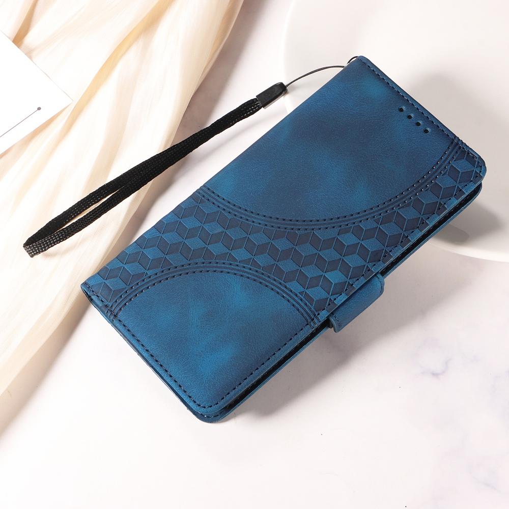 For vivo V50 Lite 4G / 5G Embossed Rhombus Starry Leather Phone Case(Blue)