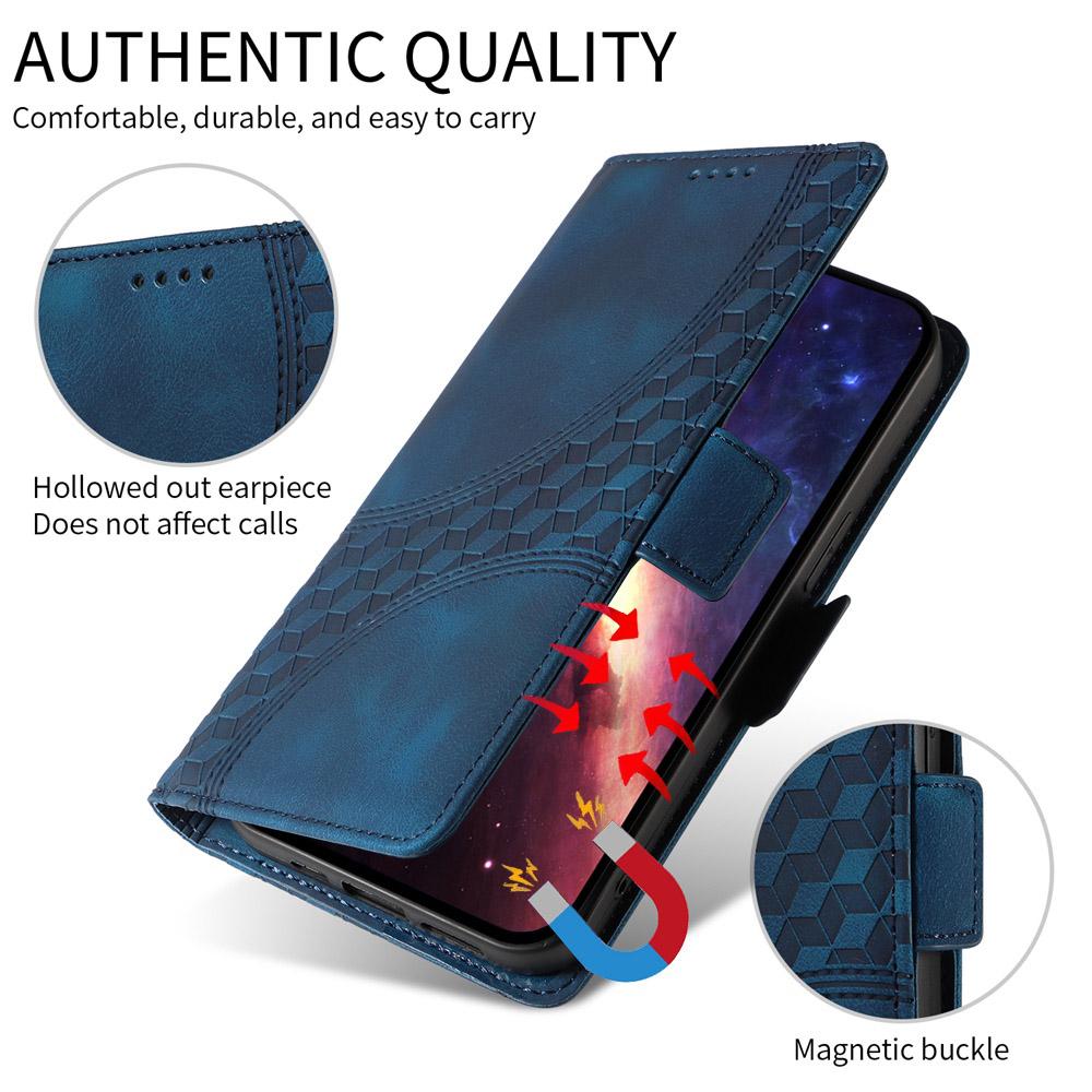 For vivo V50 Lite 4G / 5G Embossed Rhombus Starry Leather Phone Case(Blue)