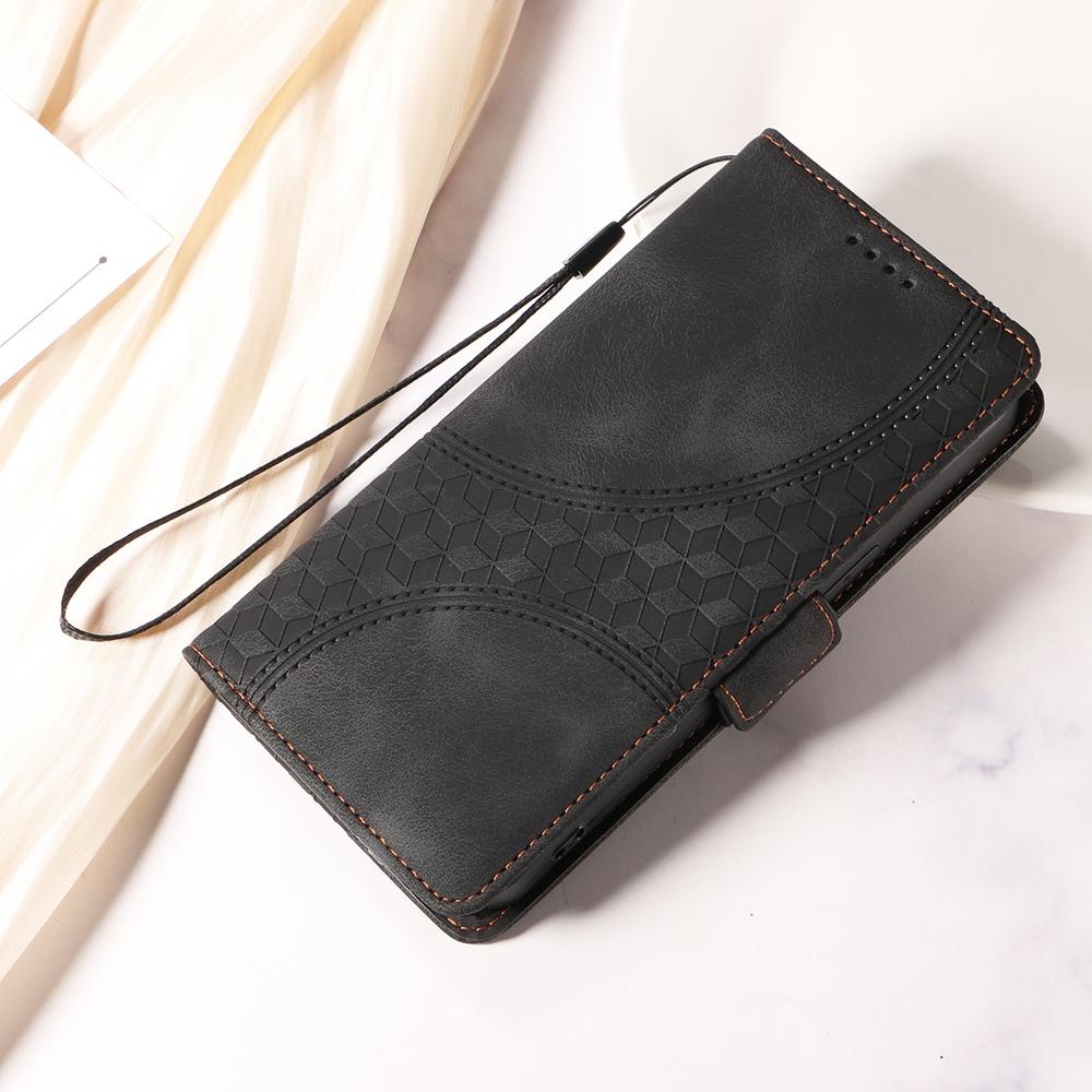 For vivo V50 Lite 4G / 5G Embossed Rhombus Starry Leather Phone Case(Black)