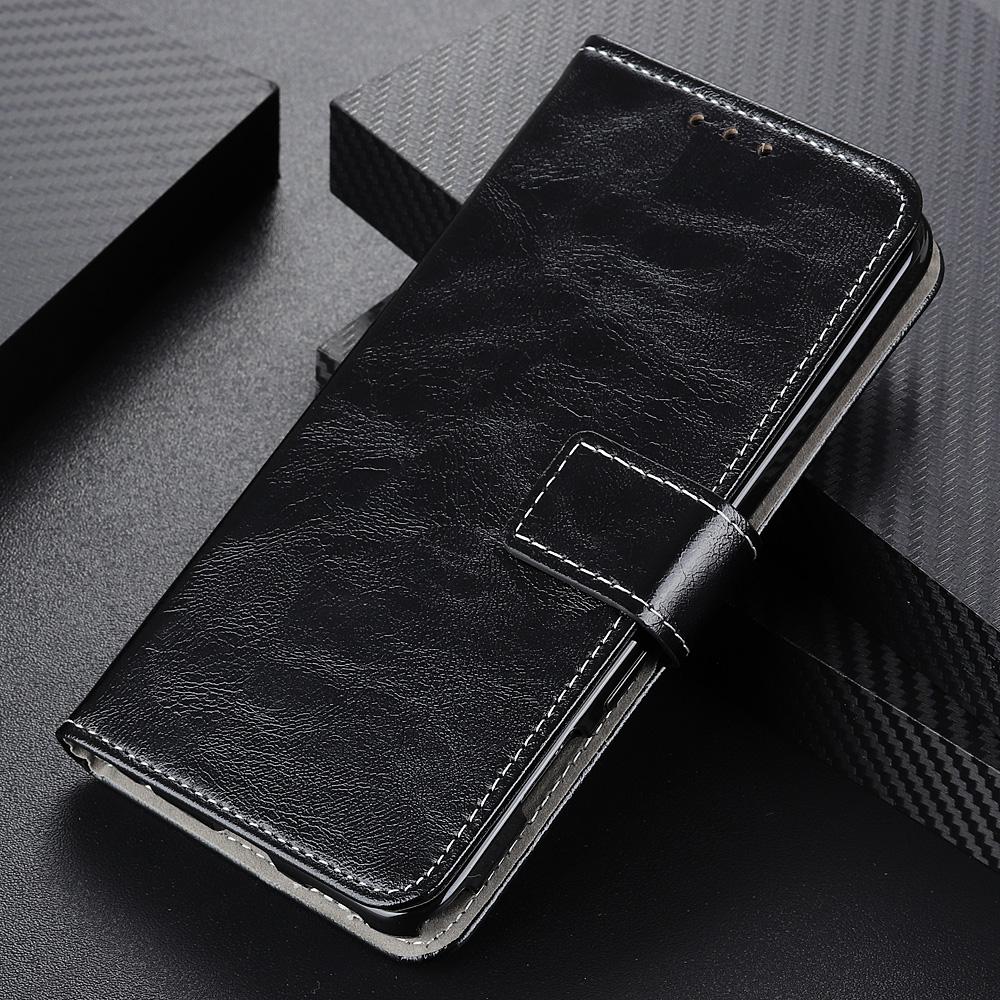 For Samsung Galaxy S25 Edge 5G Retro Crazy Horse Texture Leather Phone Case(Black)