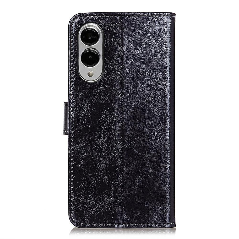 For Samsung Galaxy S25 Edge 5G Retro Crazy Horse Texture Leather Phone Case(Black)