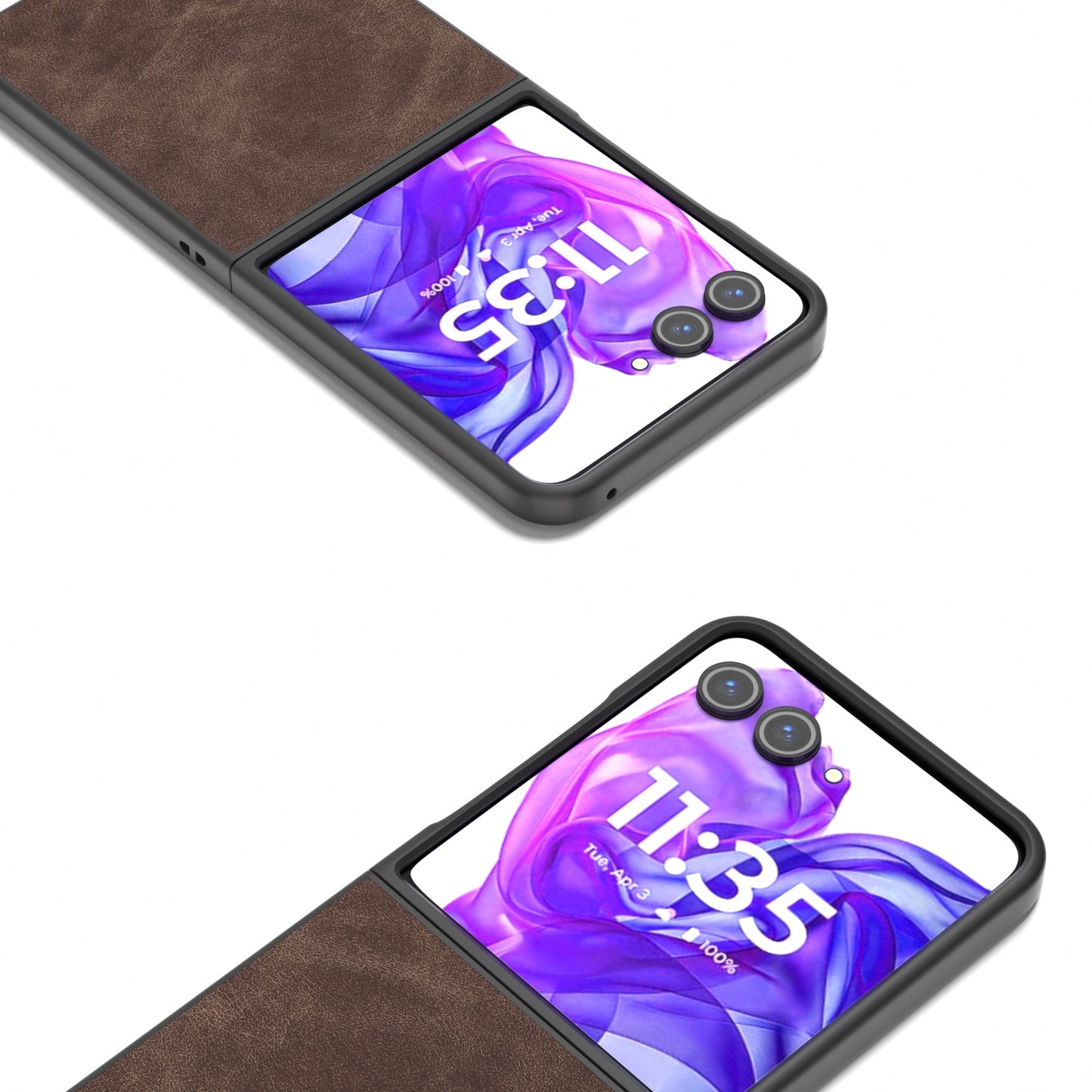 For Motorola Razr 50 Ultra PU Leather Frosted Phone Case(Coffee)