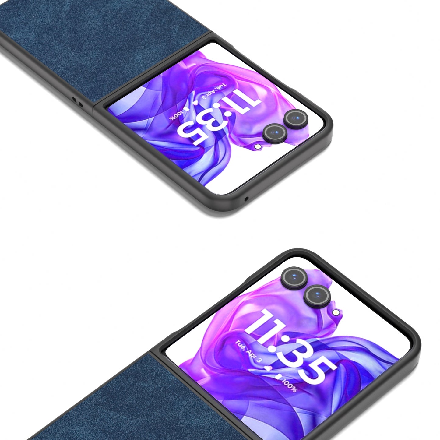 For Motorola Razr 50 Ultra PU Leather Frosted Phone Case(Blue)