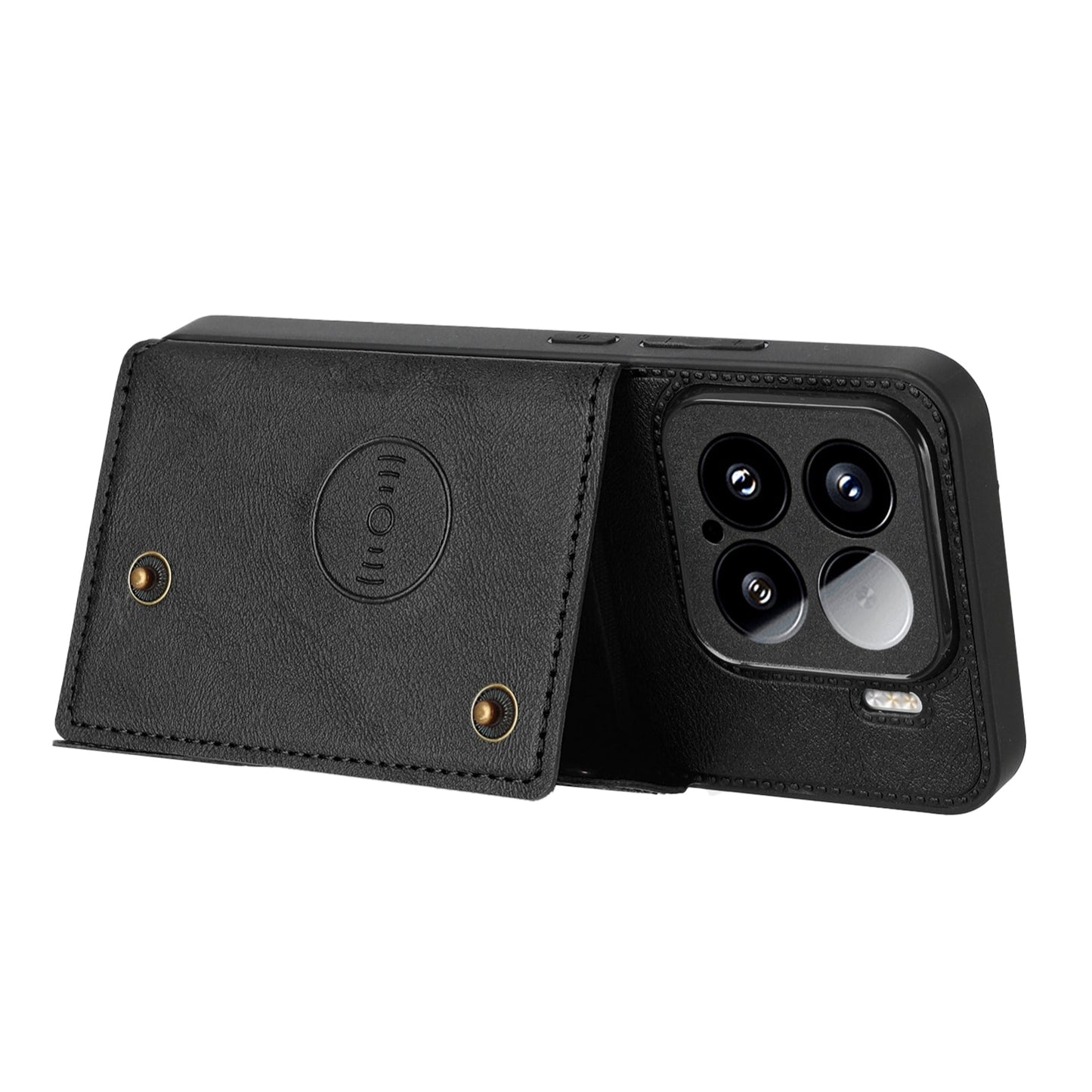 For Xiaomi 15 Double Buckle Card Slots Magnetic Phone Case(Black)