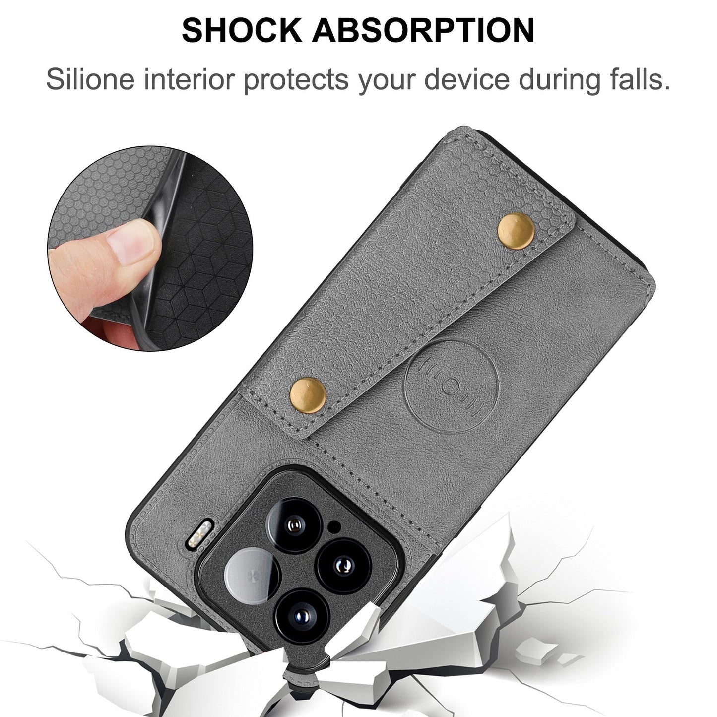 For Xiaomi 15 Double Buckle Card Slots Magnetic Phone Case(Black)