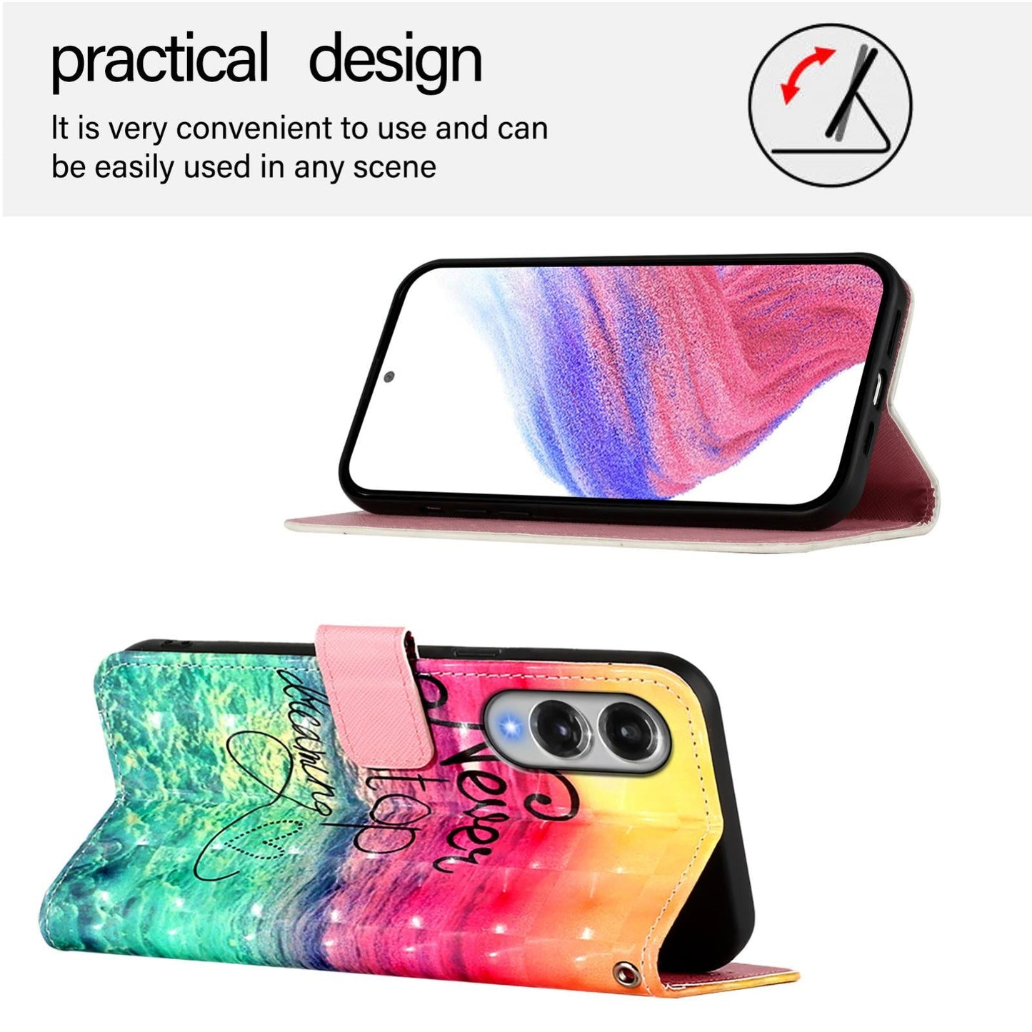 For Samsung Galaxy S25 Edge 5G 3D Painting Horizontal Flip Leather Phone Case(Chasing Dreams)