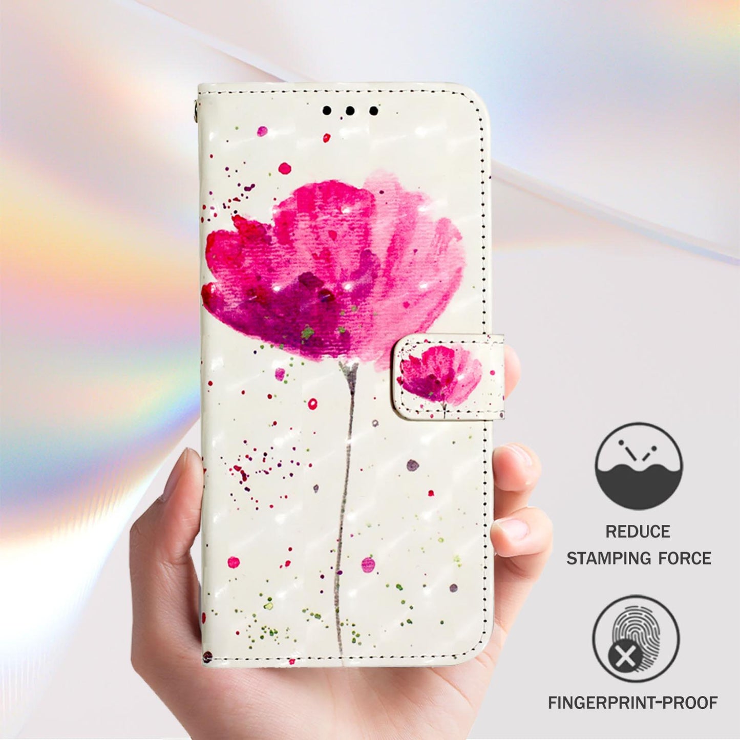 For Samsung Galaxy S25 Edge 5G 3D Painting Horizontal Flip Leather Phone Case(Flower)