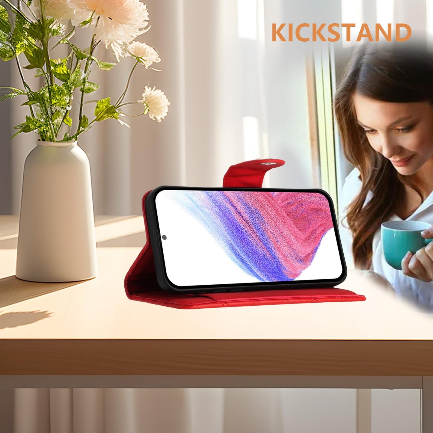 For vivo V50 5G Global Rhombic Texture Flip Leather Phone Case with Lanyard(Rose Red)