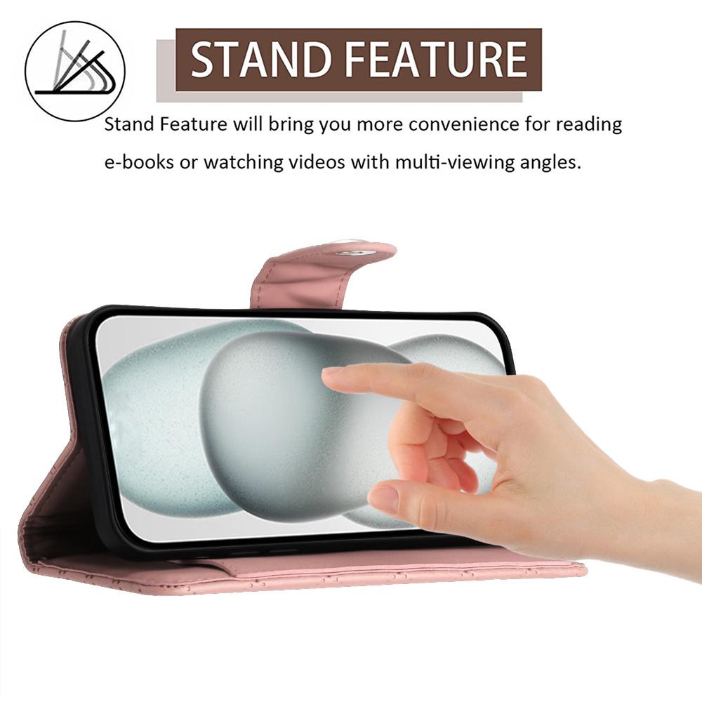 For vivo V50 Lite 5G Rhombic Texture Flip Leather Phone Case with Lanyard(Coral Pink)