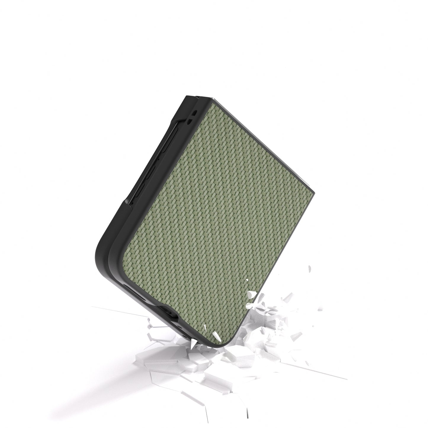 For Motorola Razr 50 Ultra Carbon Fiber Texture Protective Phone Case(Green)