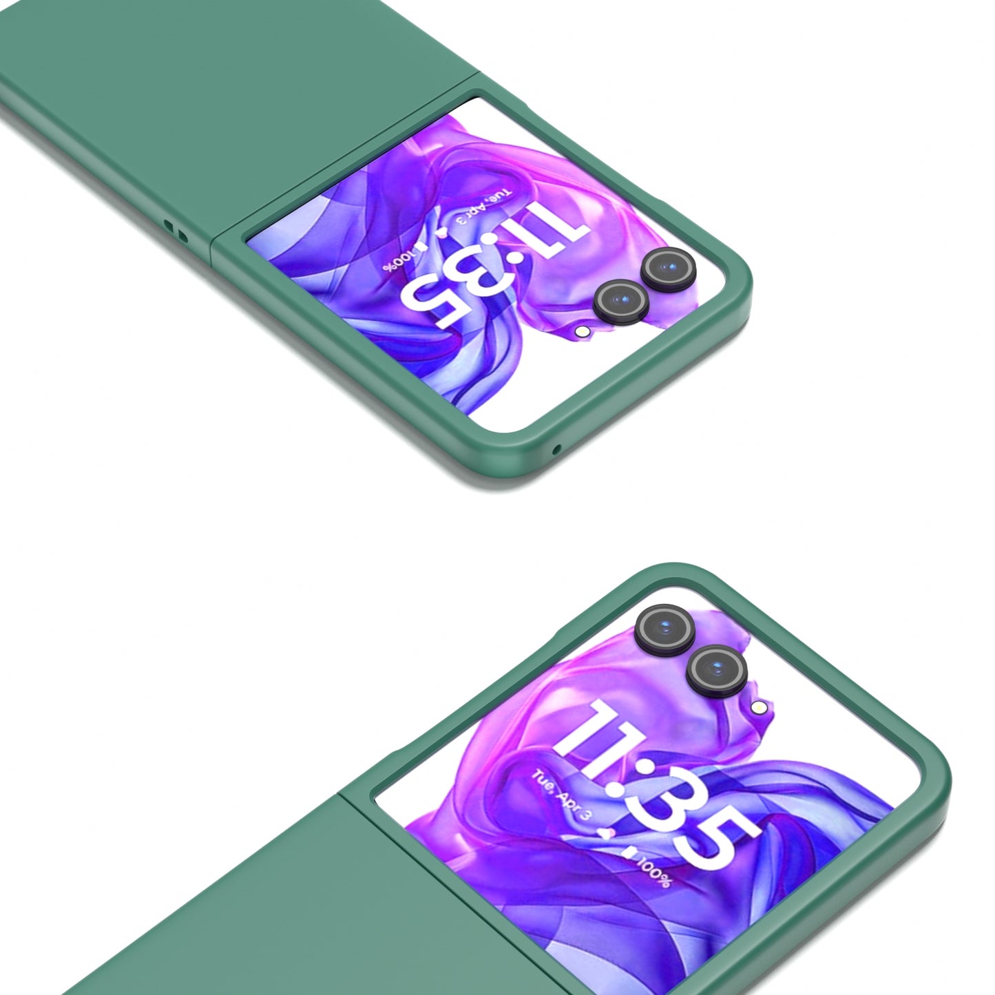 For Motorola Razr 50 Ultra Skin Feel Full Coverage Phone Case(Dark Green)