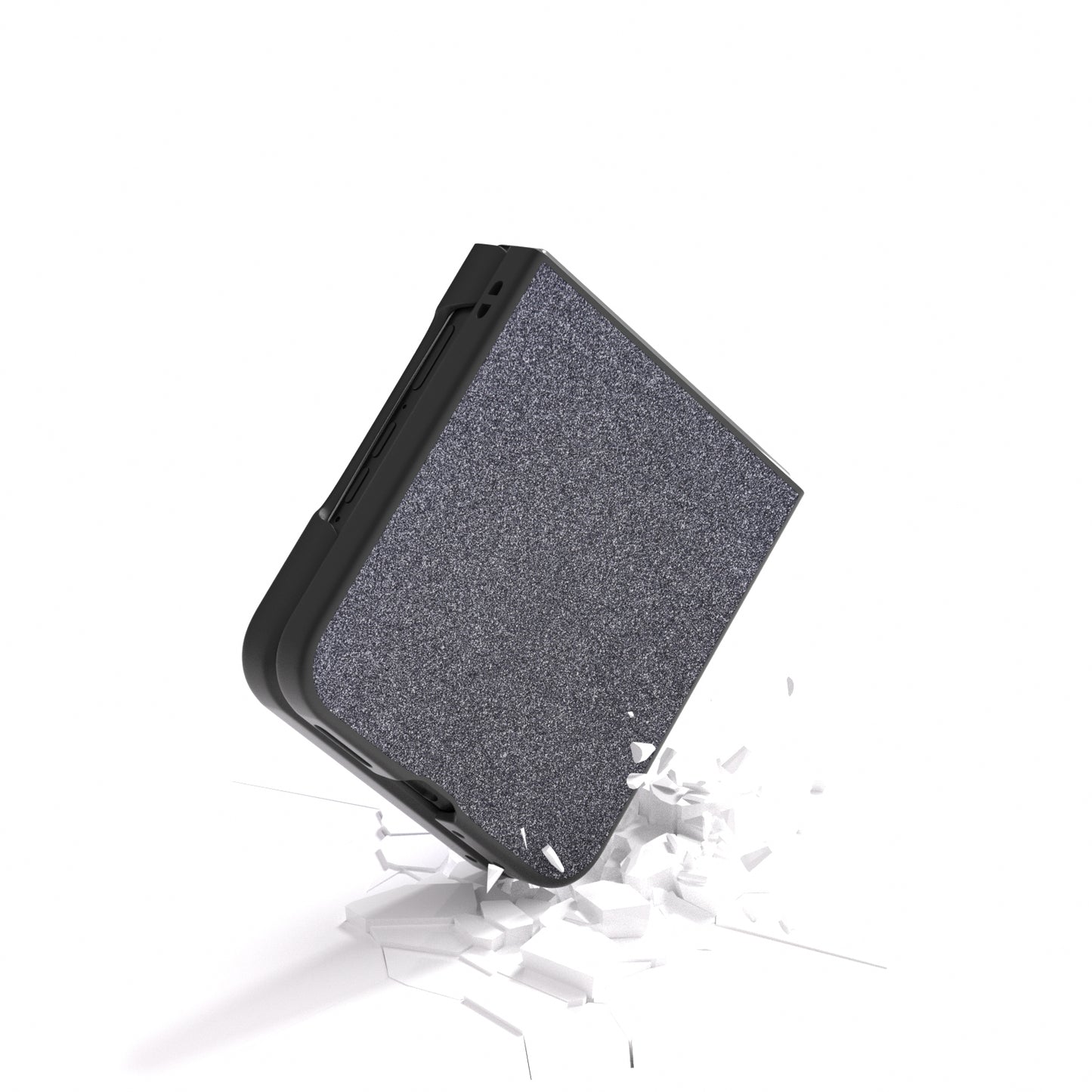 For Motorola Razr 50 Ultra Glitter Full Coverage PU + PC Phone Case(Black)