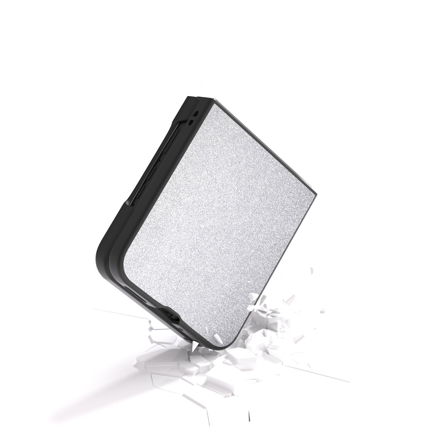 For Motorola Razr 50 Ultra Glitter Full Coverage PU + PC Phone Case(Silver)