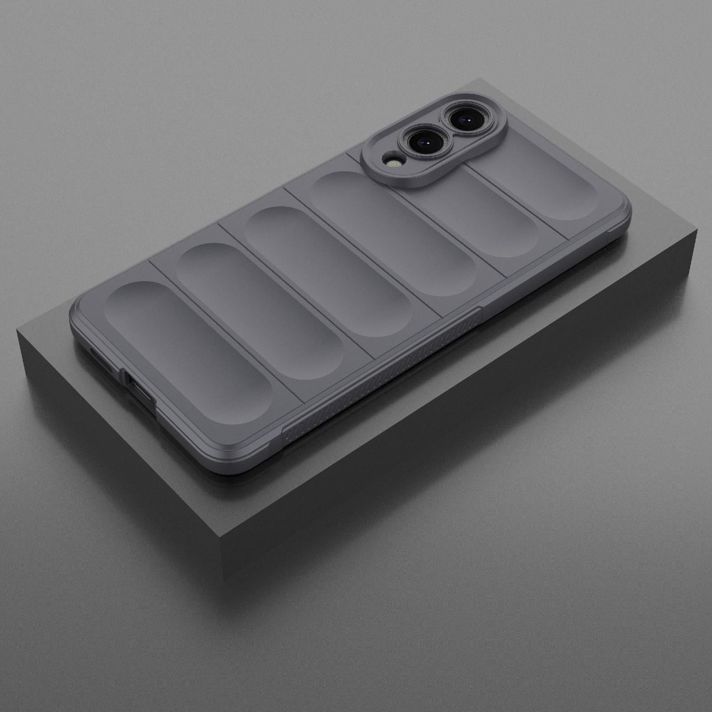 For Samsung Galaxy S25 Edge 5G Magic Shield TPU + Flannel Phone Case(Dark Grey)