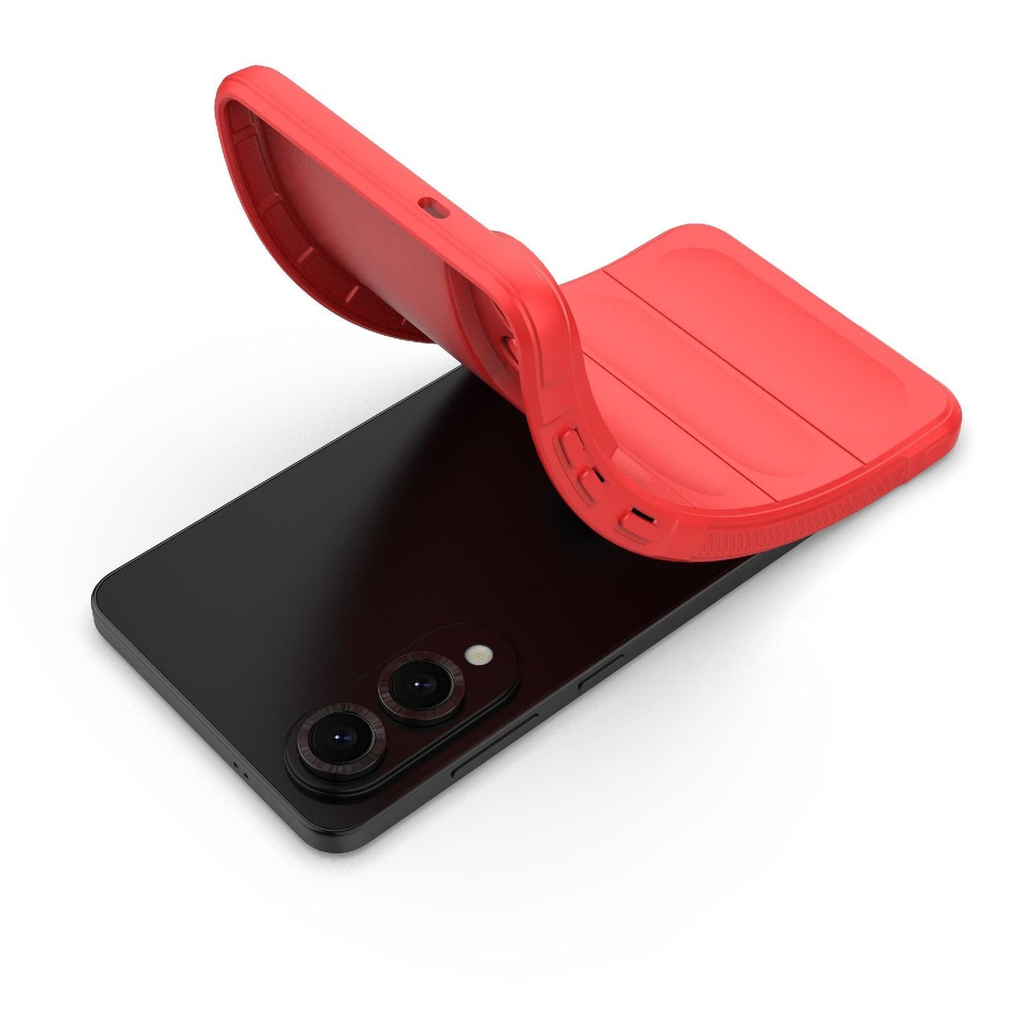 For Samsung Galaxy S25 Edge 5G Magic Shield TPU + Flannel Phone Case(Wine Red)