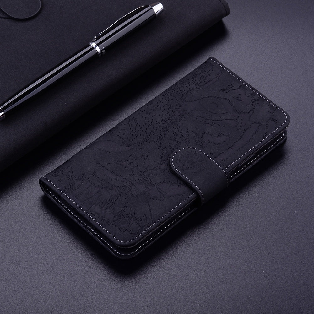 For Xiaomi 15 Pro Tiger Embossing Pattern Flip Leather Phone Case(Black)