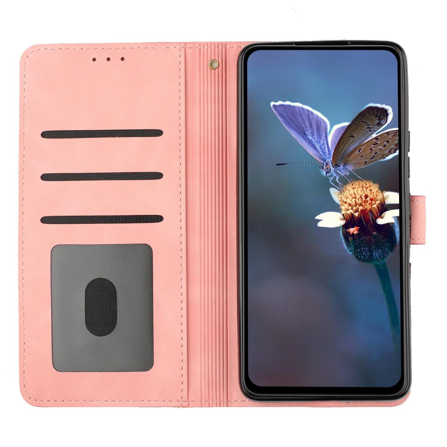 For Samsung Galaxy S25 Edge 5G Flower Embossing Pattern Leather Phone Case(Pink)