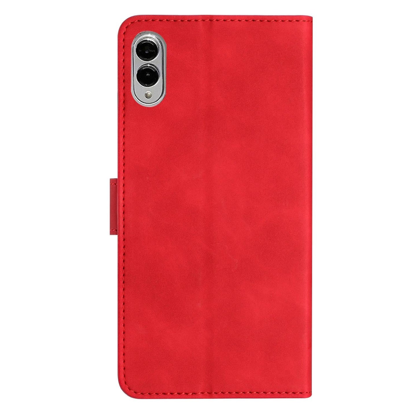 For Samsung Galaxy S25 Edge 5G Seven Butterflies Embossed Leather Phone Case(Red)