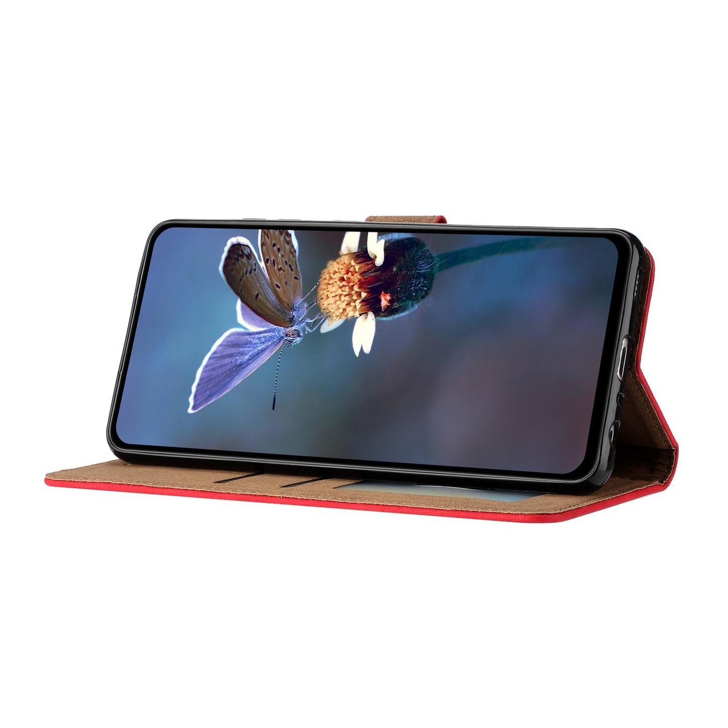 For Samsung Galaxy S25 Edge 5G Seven Butterflies Embossed Leather Phone Case(Red)