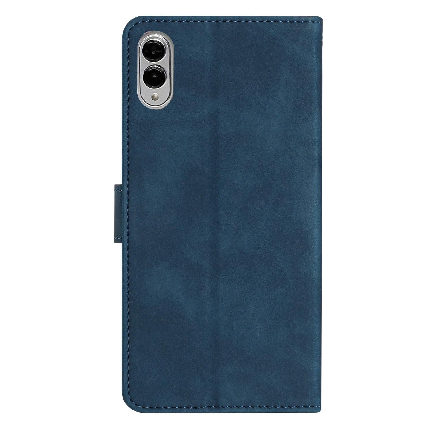 For Samsung Galaxy S25 Edge 5G Seven Butterflies Embossed Leather Phone Case(Blue)