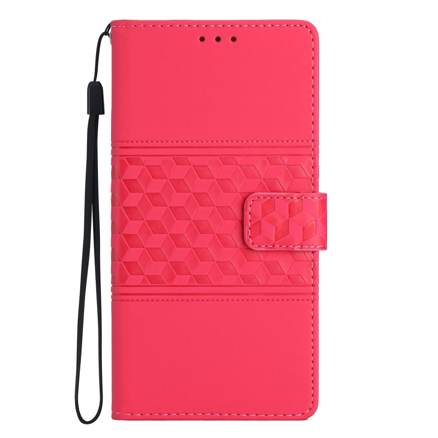 For Samsung Galaxy S25 Edge 5G Diamond Embossed Skin Feel Leather Phone Case(Red)