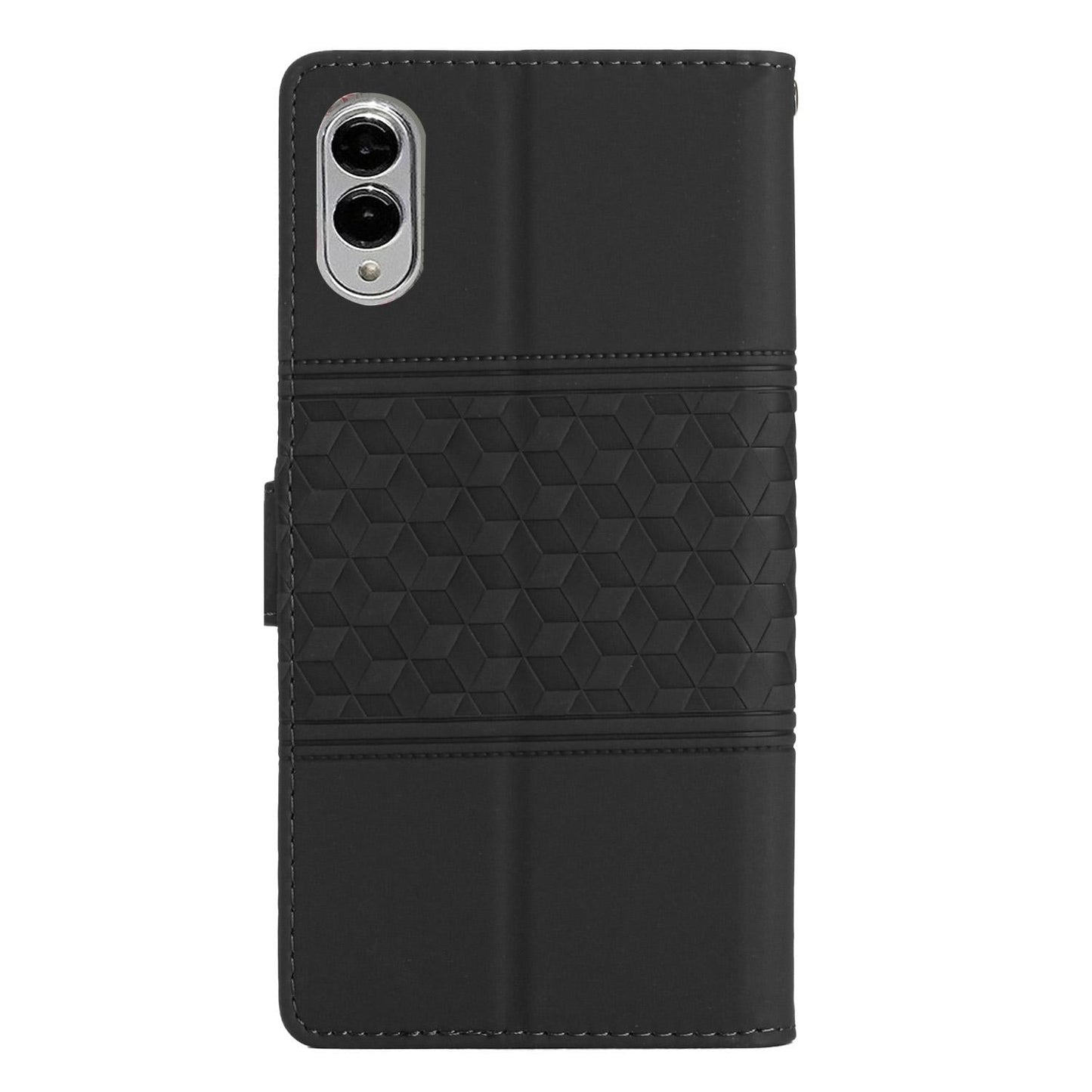 For Samsung Galaxy S25 Edge 5G Diamond Embossed Skin Feel Leather Phone Case(Black)