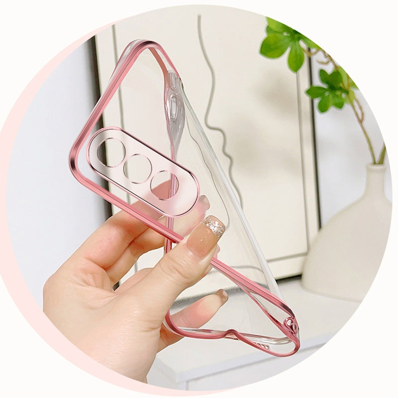 For OPPO K12 Plated Gradient Glitter Butterfly Holder TPU Phone Case(Sierra Blue)