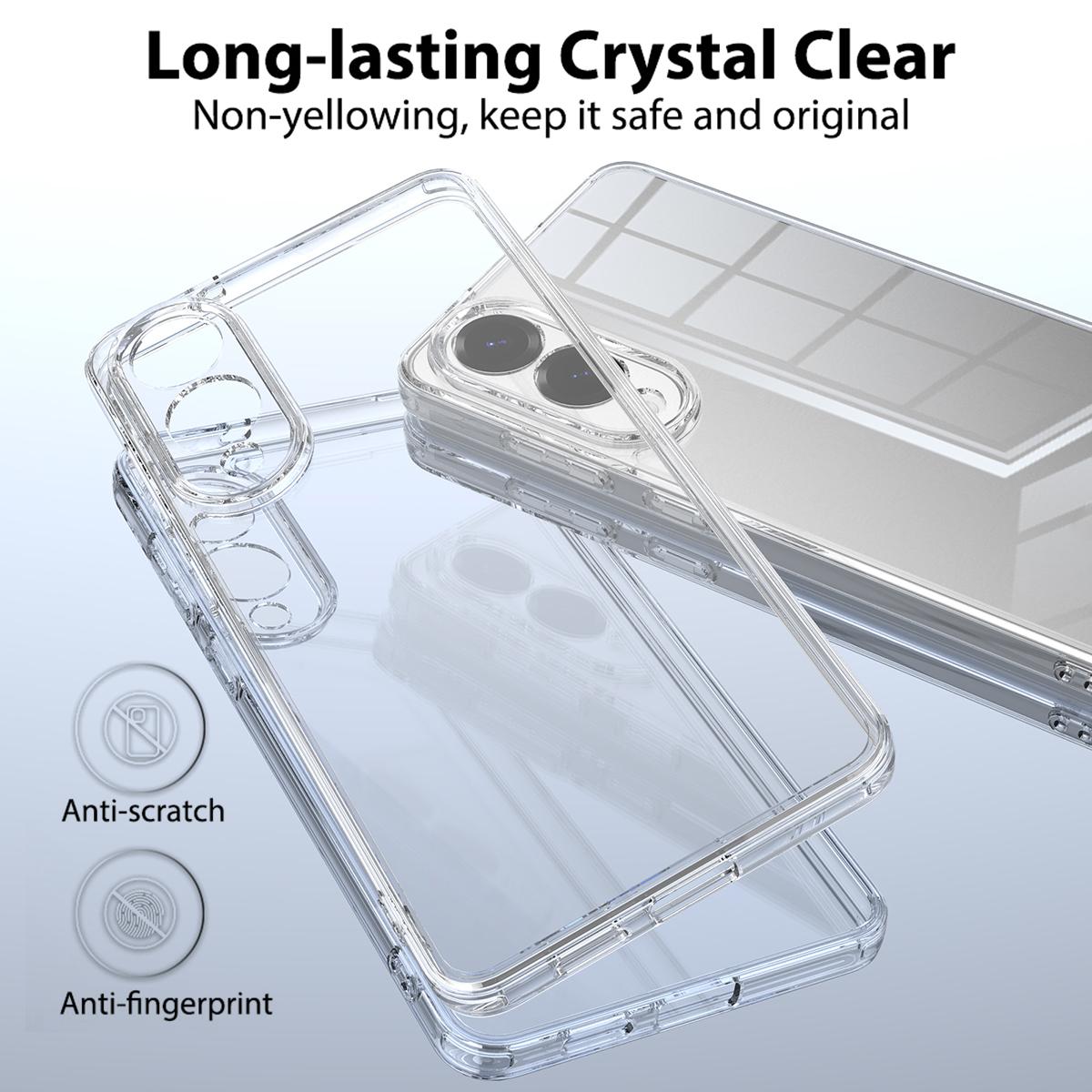For Samsung Galaxy S25 Edge 5G Scratchproof Acrylic TPU Phone Case(Transparent)